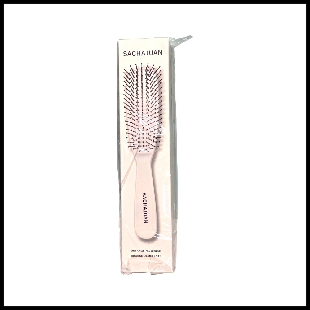 Sachajuan White Detangling Brush Flexible Nylon Bristles All Hair Types NEW